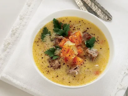 Terbiyeli Kuzu Gerdan Çorbası tarifi