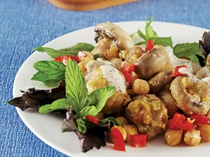 Mantarlı Ilık Salata tarifi