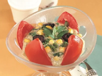 Domates Çiçeğinde Patlıcan Salatası tarifi