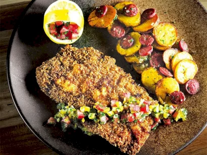 Schnitzel Ve Patates Salatası tarifi