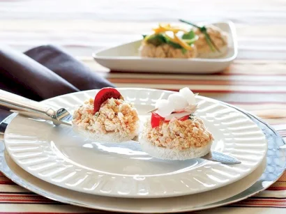 Karides, Ton Balığı Ve Greyfurt Pateli Kanepeler tarifi