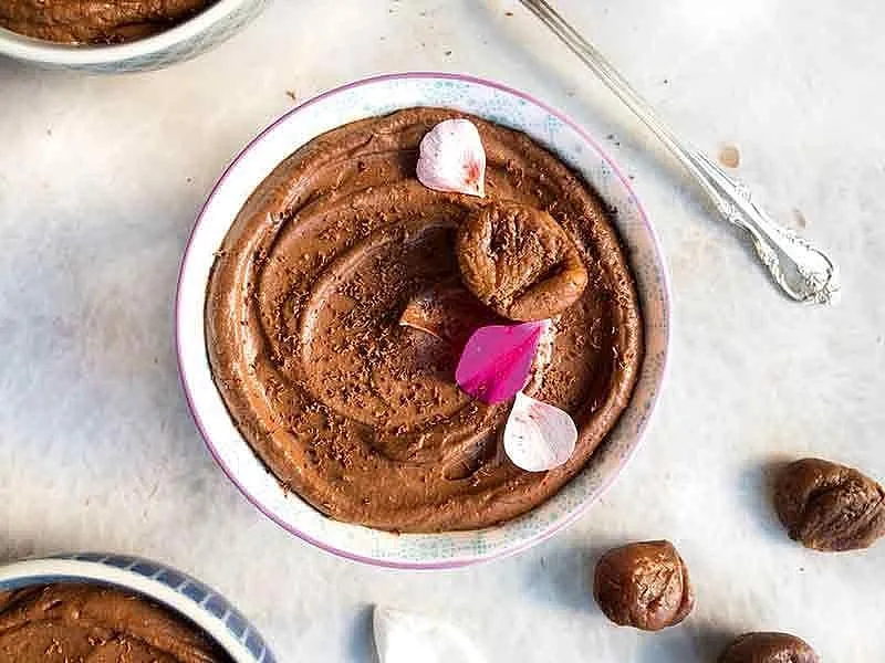 Çikolatalı Kestaneli Vegan Mousse tarifi